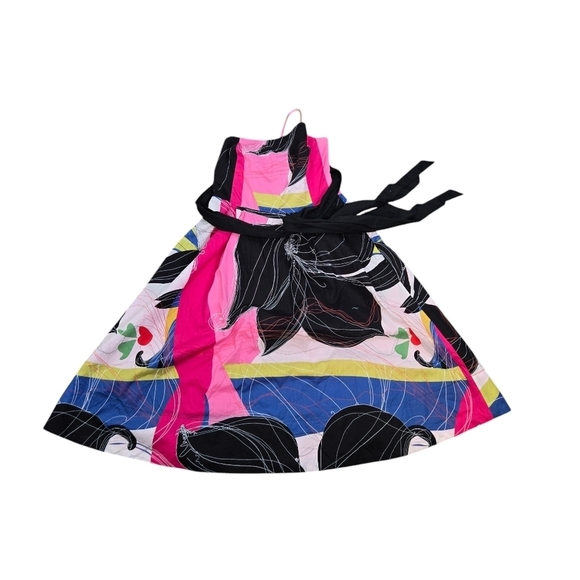 Anthropologie Maeve bright 80s style strapless abstract bright floral dress - Picture 3 of 13